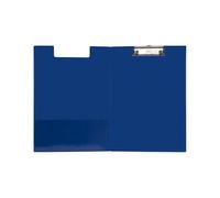Idena 11376 - Chemise à pince pour DIN A4, format vertical, Clipboard recouvert de PVC bleu, avec couvercle