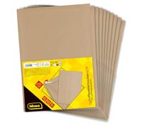Idena 14052 - Enveloppes matelassées G/17, 10 pièces de 25 x 34,5 cm, enveloppes d'expédition autocollantes, enveloppes matelassées en papier mixte FSC marron