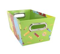Idena 20170 - Boîte de rangement en carton rigide, panier de rangement avec poignées métalliques, env. 27,9 x 17,8 x 12,7 cm