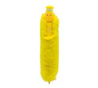 Idena 20201 - Stylo à bille avec peluche, stylo jaune moelleux avec clip ananas, écriture ludique et mignonne pour les enfants, les adolescents et le bureau