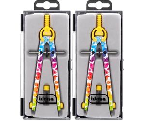 Idena 22073 - Compas à réglage Rapide, Style Bubbles, 1 pièce (Lot de 2)