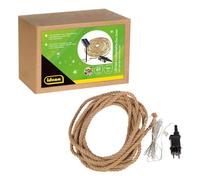 Idena 30520 - Guirlande lumineuse LED corde avec 100 LED en blanc chaud, pour l'extérieur & l'intérieur, longueur env. 9 m, avec énergie solaire ou bloc d'alimentation, fonction minuterie 8 heures