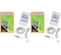Idena 30521 - LED Micro Guirlande lumineuse avec 100 LED RGB multicolores, env. 12,9 m de long, LED Strip avec 12 fonctions d'éclairage & synchronisation musicale, alimentée par USB, avec minuterie