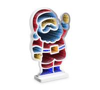 Idena 30551 - LED Infinity Mirror Père Noël, env. 25 x 8 x 40 cm, Lampe de décoration avec 288 SMD-LEDs et Effet 3D, décoration de Noël, avec Alimentation et 3 m de câble d'alimentation