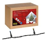 Idena 31269 - Guirlande lumineuse LED NewTec avec 200 LED en blanc et blanc chaud, avec 8 réglages de lumière, 4 réglages de variateur et de mémoire, fonction minuterie 8 heures