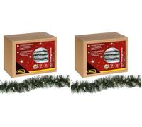 Idena 31345 Guirlande de Sapin à 24 LED Blanc Chaud, avec Fonction minuterie de 6 Heures, Fonctionnement à Piles, env. 2,2 m de Long, décoration pour l'intérieur, Le Bricolage, la décoration de fête,