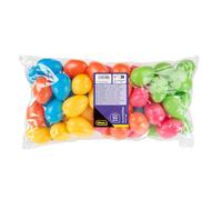 Idena 31520 - XXL Set d'oeufs de Pâques avec 50 Oeufs Multicolores en Plastique à bricoler, Peindre, Coller et Suspendre, comme décoration pour Bouquets et Branches au Temps de Pâques