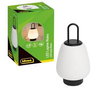 Idena 31877 - Lampe LED Riako blanche et noire, lampe de table rechargeable pour l'intérieur, environ 29 cm, lampe de table à intensité variable avec 3 modes