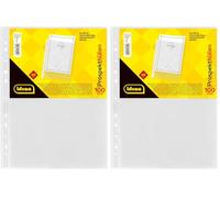 Idena 376010 - Pochettes format DIN A4, indélébiles, transparentes, 60µ, 100 pièces (Lot de 2)