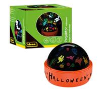 Idena 50148 - Projecteur LED Halloween, s'illumine avec des motifs colorés d'Halloween, projecteur LED ciel étoilé avec 2 modes, pour l'intérieur, fonctionne sur piles, env. 16,2 x 13 cm