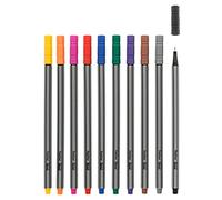 Idena 516113 - Fineliner dans étui, épaisseur de trait 0,4 mm, 10 couleurs différentes, 1 set