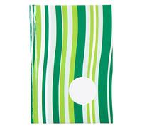 Idena 542920 Cahier de brouillon non ligné avec couverture rayée Vert A6 96 pages 70 g/m²
