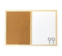 Idena 568016 - Tableau d'affichage/whiteboard avec cadre en bois, 2 vis incluses, adapté au montage mural, dimensions env. 40 x 60 cm, idéal comme décoration et pour le poste de travail