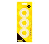 Idena 631053 - Film adhésif 3 pièces, 19 mm x 33 m, transparent