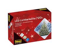 Idena 8325097 - Guirlande lumineuse avec 120 LEDs en blanc chaud, avec fonction minuterie 8 heures et transformateur, pour usage intérieur et extérieur, pour les fêtes, Noël, décoration, mariage