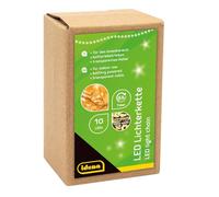 Idena 8582065 - Guirlande lumineuse avec 10 LEDs en blanc chaud, avec minuterie de 6 heures, fonctionnant sur piles, env. 1 m, pour usage intérieur, comme décoration pour les fêtes, noël