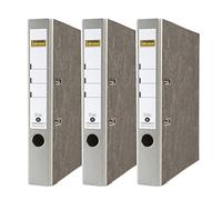 Idena 90086 - Classeur pour DIN A4, 5 cm d'épaisseur, Marbre nuageux, gris, 3 pièces