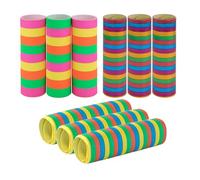 Idena 90255 - Banderoles Mix, Set de 9 Rouleaux de Couleurs Pastel, néon et métallisées, 9-18 coupures, comme décoration de fête ou pour Un Anniversaire