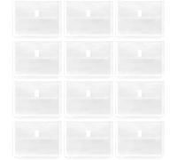 Idena 90262 - Pochettes porte-documents A5 en plastique, 12 pièces, pochettes de tri transparentes avec fermeture à scratch et 4 perforations, env. 24,6 x 18,8 cm