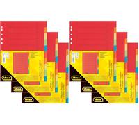 Idena 90267 - Intercalaire en carton pour documents DIN A4, 22,5 x 30 cm, 30 intercalaires pleine couleur en 10 couleurs, 150g/m², organiseur avec perforation européenne et impression d'organisation
