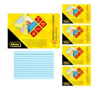 Idena 90281 - Fiches DIN A6, 250 pièces lignées, fiches d'apprentissage en papier FSC-Mix 180 g/m² en 4 couleurs, pour l'école et le bureau