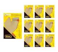 Idena 90282 - Enveloppes d'expédition DIN B4, 100 pièces autocollantes, pochettes à soufflet avec soufflet de fond de 4 cm, enveloppes sans fenêtre, en papier 140 g/m² FSC-Recycled en marron