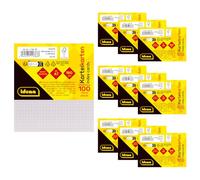 Idena 90360 - Fiches A7, 1000 pièces quadrillées, fiches d'apprentissage en papier 180 g/m² FSC-Mix en blanc, pour l'école et le bureau
