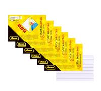 Idena 90362 - Fiches A5, 600 pièces lignées, fiches d'apprentissage en papier 180 g/m² FSC-Mix en blanc, pour l'école et le bureau