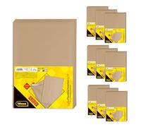 Idena 90579 - Enveloppes matelassées G/17, 100 pièces de 25 x 34,5 cm, enveloppes d'expédition autocollantes, enveloppes matelassées en papier FSC-Mix, couleur marron