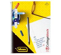 Idena Bloc-notes 10392 - Format A4-80 pages - 70 g/m² - Quadrillé et perforé