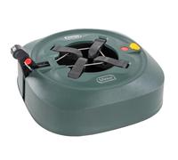 Idena Support pour Sapin de Noël jusqu'à 2,3 m de Hauteur, 39 x 32 x 10 cm | Support de sapin de Noël vert avec indicateur de niveau d'eau, pied de sapin avec pédale et technique de traction simple