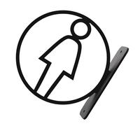 Identificateur d ' identification de toilettes contemporaines, panneau de toilettes, marqueur de salle de bains, symbole masculin et féminin, signalisation de salle de bains
