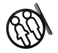 Identificateur d ' identification de toilettes contemporaines, panneau de toilettes, marqueur de salle de bains, symbole masculin et féminin, signalisation de salle de bains
