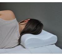 Identites Végélya oreiller cervical ergonomique en mousse à mémoire de forme avec charbon actif 55x37 cm housse en velours