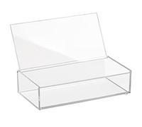 iDesign 39640 - Boîte de Rangement avec Grand Couvercle, Transparent - 20,3x10,2x5,1 cm