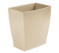 iDesign 64777Eu Mono Corbeille à Déchet Rectangulaire de Salle de Bain/Bureau/Cuisine Plastique Beige 18,03 X 28,45 X 30,48 cm