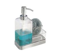 iDesign 67080Eu Forma Serviteur Savon et Eponge Acier Brossé Inoxydable Transparent