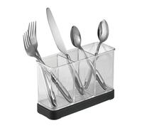 iDesign 67267Eu Forma 2 Organiseur de Couverts Noir Mat/Transparent 19 X 7 X 12,5 cm