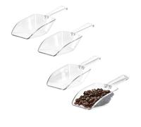 iDesign Basic Pelle de Cuisine pour 1/3 Tasse, Grande Pelle en Plastique, Lot de 4 Mesurettes, Transparent
