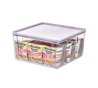 iDesign Boite de Rangement, Boite frigo de la Série Rosanna Pansino, Boite de Rangement Plastique recy vec Ouverture Frontale et Couvercle, Transparent et Violet