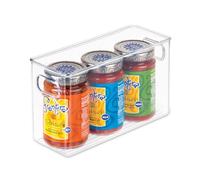 iDesign Cabinet/Kitchen Binz boîte de rangement, moyen bac pour réfrigérateur en plastique, grande boîte, transparent, Clear - Set Of 1