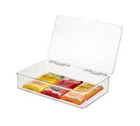iDesign Cabinet/Kitchen Binz Box de Rangement, Petit Organisateur Cuisine empilable Plastique, Boite Conservation avec Couvercle, Transparent