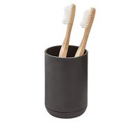 iDesign Cade Verre à Dents pour Le Lavabo, Petit Porte Brosse à Dents en Plastique, Noir