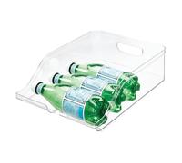 iDesign casier rangement pour frigo, bac alimentaire en plastique sans BPA, bac rangement pour les bouteilles dans la cuisine, Plastique, Transparent, 35.6 cm x 26.4 cm x 9.5 cm