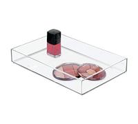 iDesign Clarity Box de Rangement Cosmétique, Grand Organisateur de Tiroir en Plastique Sans Bpa, Présentoir Maquillage Transparent