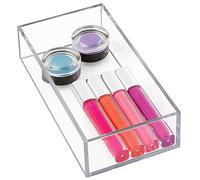 iDesign Clarity Organisateur de Maquillage, Longue Boite de Rangement Maquillage en Plastique Sans Bpa, Organisateur de Tiroir Transparent