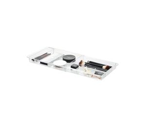 iDesign Clarity organiseur cosmétiques, boite tiroir extensible en plastique sans BPA, transparent