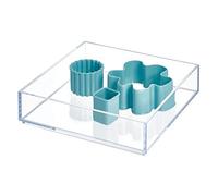 iDesign Clarity Rangement de Tiroir, Grand Range Couverts en Plastique, Organiseur de Tiroir pour Couverts et Autres Ustensiles, Transparent