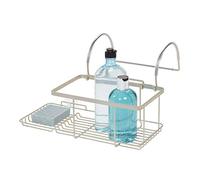 iDesign Corbeille de Douche, Petit Panier de Douche en Métal à Suspendre à La Paroi de La Baignoire, Panier de Salle de Bain pour Savon, Cosmétiques, Téléphone, etc., Argent Mat