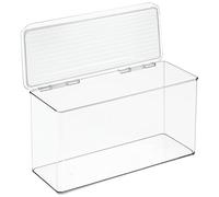 iDesign iDesign Cabinet/Kitchen Binz Boite de Rangement, Organisateur Cuisine Empilable en Plastique, Boite Conservation Avec Couvercle, Transparent
